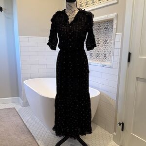 Ulla Johnson Elegant Black Long Sleeve Dress